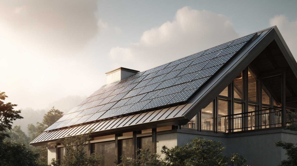 FY ENERGY Photovoltaik-Dach auf modernem Wohngebäude – nachhaltige Solarenergie & intelligente Gebäudelösung